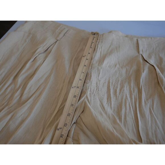 Calvin Klein Woman's Plus Size High-Rise Tie-Waist Cargo Linen Blend Pants 22W - Picture 4 of 8